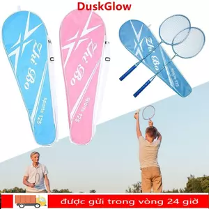 Vợt và bộ phụ kiện cầu lông DUSKGLOW, màu xanh hồng, hợp kim chất lượng cao, kèm túi đựng chuyên dụng