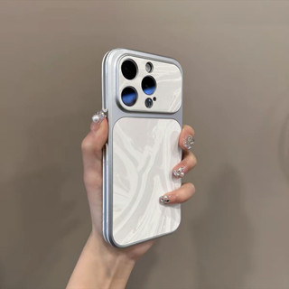 Ốp điện thoại cửa sổ lớn họa tiết núi tuyết sang trọng cho iPhone17 16 15 14 13 Pro Max bảo vệ chống sốc cho máy ảnh và bảo vệ vỏ sau cứng khỏi rơi.