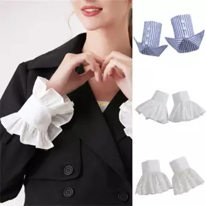 Phụ kiện bông tay giả tháo rời ren, phù hợp với áo len và đầm