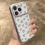Hoa xanh in đầy phù hợp với ốp lưng iPhone16 dễ thương xr chống sốc mới nhất iPhone17pro