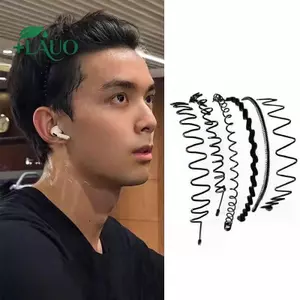 Băng đô quấn tóc unisex kim loại sóng, chống trơn trượt cho thể thao ngoài trời - Springevenstar