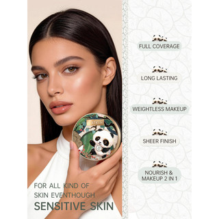 CATKIN Panda Series Powder Cushion Bảo hiểm toàn diện Trọng lượng nhẹ lâu trôi Fawless Foundation