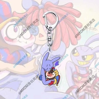 【24H SHIP】Digital Circus Anime Surrounding Acrylic Keychain Pomni Caine Jax Ragatha Gangle Keychain Sending Gifts To
