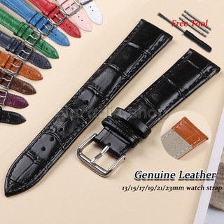 13 / 15 / 17 / 19 / 21 / 23mm Dây đeo đồng hồ bằng da thật dành cho doanh nhân Dây đeo đồng hồ họa tiết tre dành cho nam nữ Vòng tay thay thế