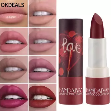 OKDEALS Red Lip Tint, Son môi nhung mờ dưỡng ẩm chống thấm nước, Gợi cảm lâu trôi không dễ phai Son môi khỏa thân Mỹ phẩm nữ