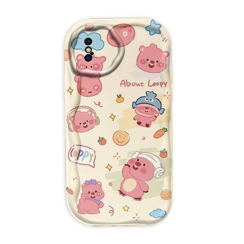 Thích hợp cho iPhone X XS Max XR 3D TPU mềm hoạt hình dễ thương Loopy Vỏ điện thoại chống sốc