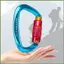 Carabiner Hợp Kim Nhôm Hình Chữ D, Khóa Xoắn Tự Động, Phù Hợp Cho Đi Bộ Đường Dài Và Leo Núi Kouvn