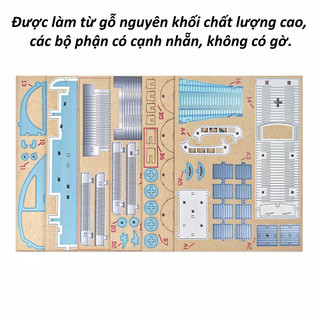 【BabyJoy】Đồ chơi lắp ráp 3D bằng gỗ,mô hình xe Volkswagen Beetle,đồ chơi giáo dục cho trẻ em,Nâng cao kỹ năng thực hành