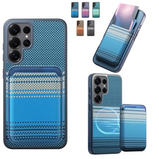 Vỏ điện thoại bằng da sang trọng cho Samsung Galaxy S26 S25 S24 Ultra Plus Vỏ có giá đỡ thẻ có thể tháo rời từ tính