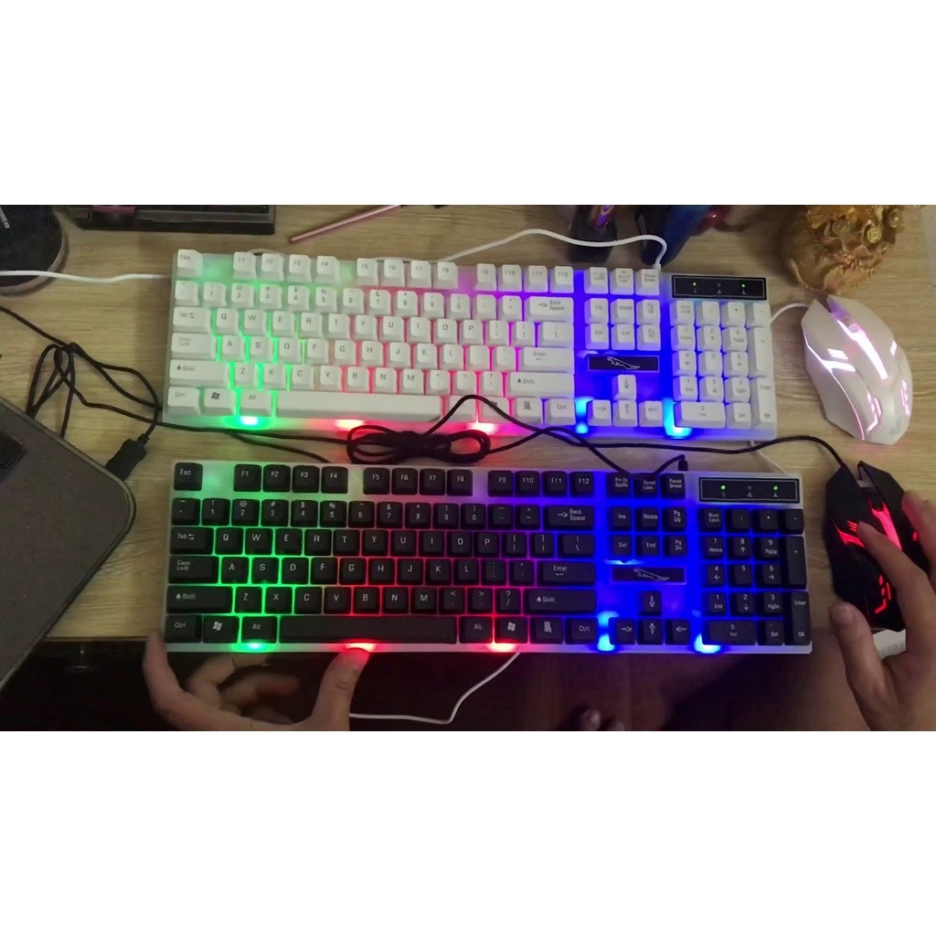 Bộ bàn phím giả cơ kèm chuột gaming có dây GTX 350 hàng mới cổng kết nối usb siêu bền