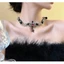 Đồng hồ cổ điểnpunk chất liệu da, vòng cổ xương đòn ngọt ngào cho nữ