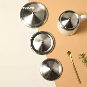 Ge Nắp Cốc Nắp Nắp Cốc Thép Không Gỉ Có Trà Cà Phê Kim Loại Cốc Uống Nước Nóng Thay Thế Nước Gốm Cốc Đồ Uống n
