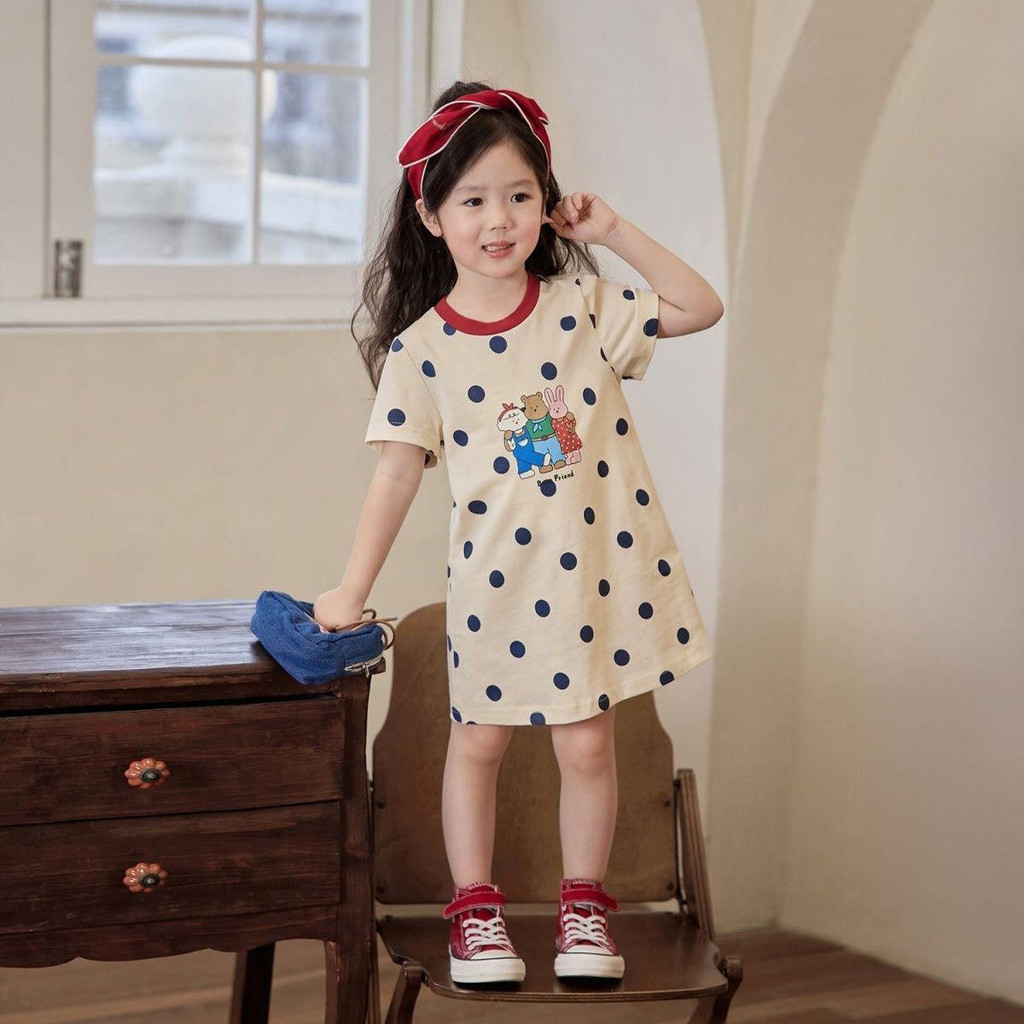 Đầm công chúa ngắn tay bé gái Váy thời trang mùa hè 80-150 Size HAIJ