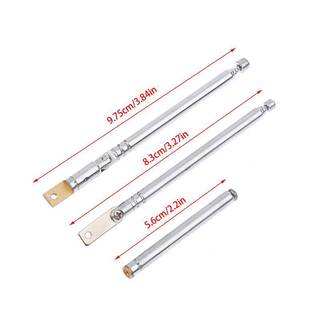 Any2Get5% tắt 17 / 25cm 5 phần Kim loại Full-Channel Am Fm Ăng-ten vô tuyến Ăng-ten kính thiên văn Ăng-ten xoay trên không M2.5