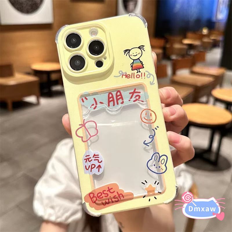 Ốp điện thoại đựng thẻ cặp đôi ngộ nghĩnh cho Redmi Note 14 13 12 11 Pro Plus 11S 10 Pro Max 10S 8T 8 Pro 5G 4G Vỏ mềm hoạt hình chống rơi