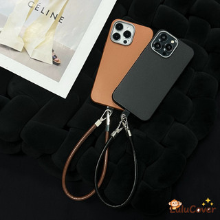 Ốp Da PU Màu Trơn Ins Style Có Dây Buộc Tay Cho OPPO A6 A5X A5 A5i Pro A80 A60 A40 A40M A3 Pro A3X A79 5G 4G Business Cover Vỏ Siêu Mỏng Mềm Sang Trọng Nhiều Màu Sắc Sang Trọng