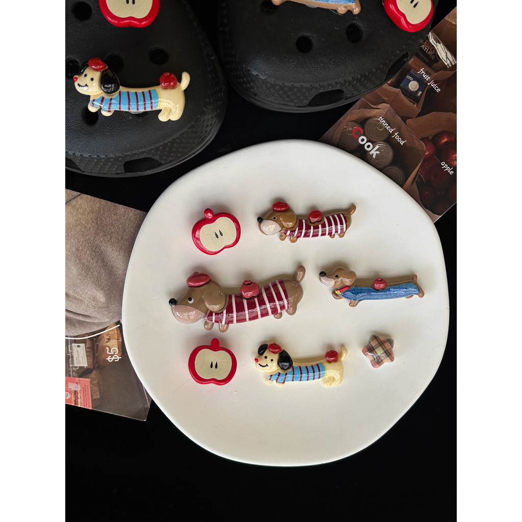 Phụ kiện hoa lỗ giày cho chó Dachshund, trang trí tháo rời, phù hợp cá sấu, Zhibixing, Busch, ins