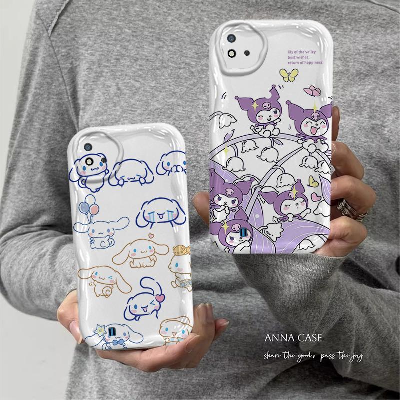 Vỏ Cho Realme C20 C20A C11 2021 Vỏ Kem Hoạt Hình Cinnamoroll Cặp Đôi TPU Mềm 3D Sóng Silicon Vỏ Điện Thoại