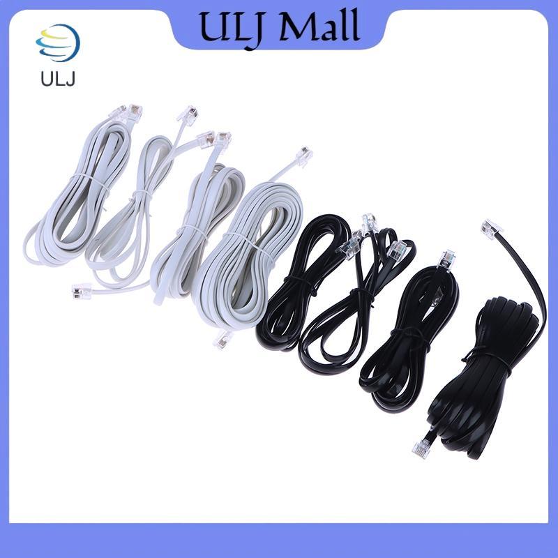 Cáp dữ liệu ULJ RJ12 6P6C 1 / 2 / 3 / 5m, Dây dữ liệu mô-đun nam sang nam Dây thẳng Pinout Điện thoại cầm tay Cáp nối dài bằng giọng nói.