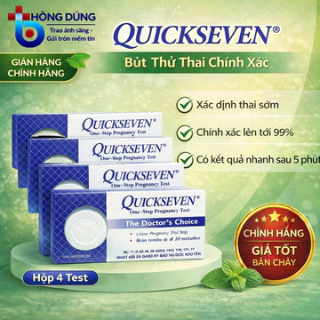 Combo 5 que thử thai Quickseven Che tên khi giao - test thử thai nhanh tại nhà, 2 vạch sớm