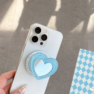 3d Gương Tình Yêu Màu Tròn Từ Tính Giá Đỡ Điện Thoại Cho IPhone 17 16 15 14 13 12 Pro Max 14 Plus Có Thể Gập Lại Vòng Tay Co Giãn Để Bàn Đứng P3