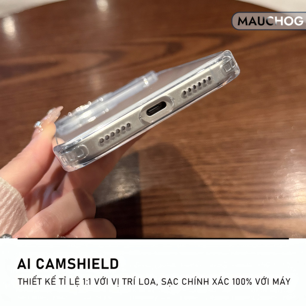 Ốp Lưng Trong Suốt Chống Sốc Bảo Vệ Camera Cho Điện Thoại iPhone 17 Pro Max 16 15 14 13