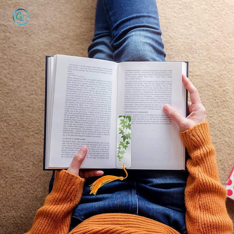 30 Miếng Acrylic Trống Đánh Dấu Trang Acrylic DIY Đánh Dấu Trang Chưa Hoàn Thành Acrylic Đánh Dấu Sách Đồ Trang Trí Và 30 Tua Rua Nhiều Màu Sắc