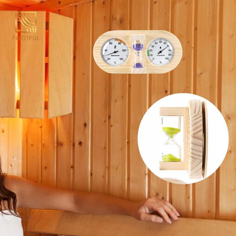 Nhiệt kế xông hơi, máy đo độ ẩm và nhiệt độ 3-in-1 cho spa, nhà kính, phòng tập gym và phòng tắm.