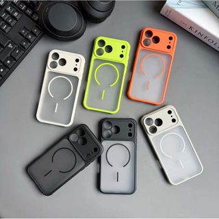 Ốp bảo vệ từ tính bảo vệ ống kính mờ mờ phù hợp cho iPhone 17 Air 16 15 14 Plus 13 12 11 Pro Max, vỏ bảo vệ acrylic cứng thích hợp để sạc không dây