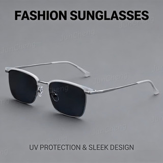 Retro Vuông Khung Nhỏ Kính Mát Kim Loại Nam Nữ Cá Tính Xu Hướng Đường Phố Thời Trang Chống Tia UV
﻿