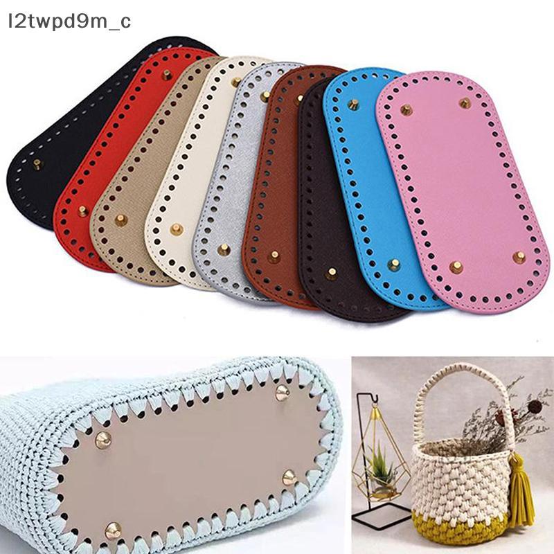 Đáy dài 22*10cm cho túi dệt kim đế Túi da PU đáy thủ công có Lỗ Phụ kiện đáy túi móc tự làm mới
