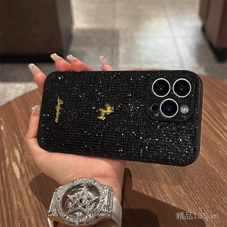 Thích Hợp Cho 16promax Vỏ Điện Thoại iphone15 Ánh Sáng Sang Trọng Tinh Tế Nhấp Nháy Kim Cương 14 Bé Gái 13 Pony Dán 12