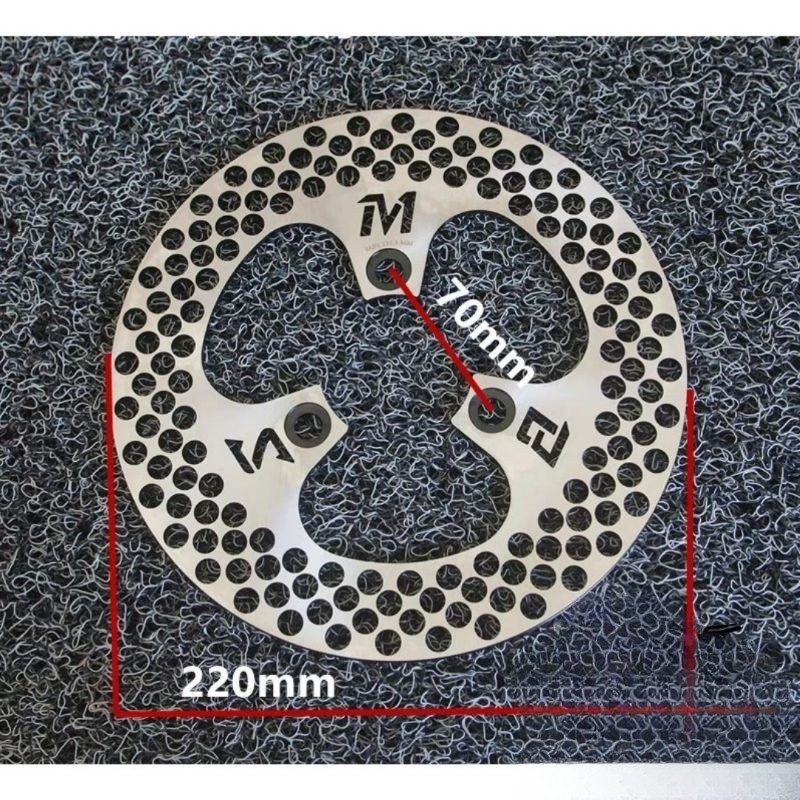 【48h】Đĩa phanh đa lỗ 220mm, tương thích cho nhiều dòng xe điện, thiết kế tối ưu cho quá trình hãm phanh an toàn và êm ái