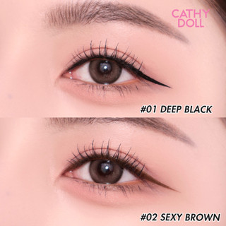 Bút Kẻ Mắt Siêu Mảnh Cathy Doll, Chống Nước, Sắc Nét Tự Nhiên Maximal Eyeliner 0.7 ml