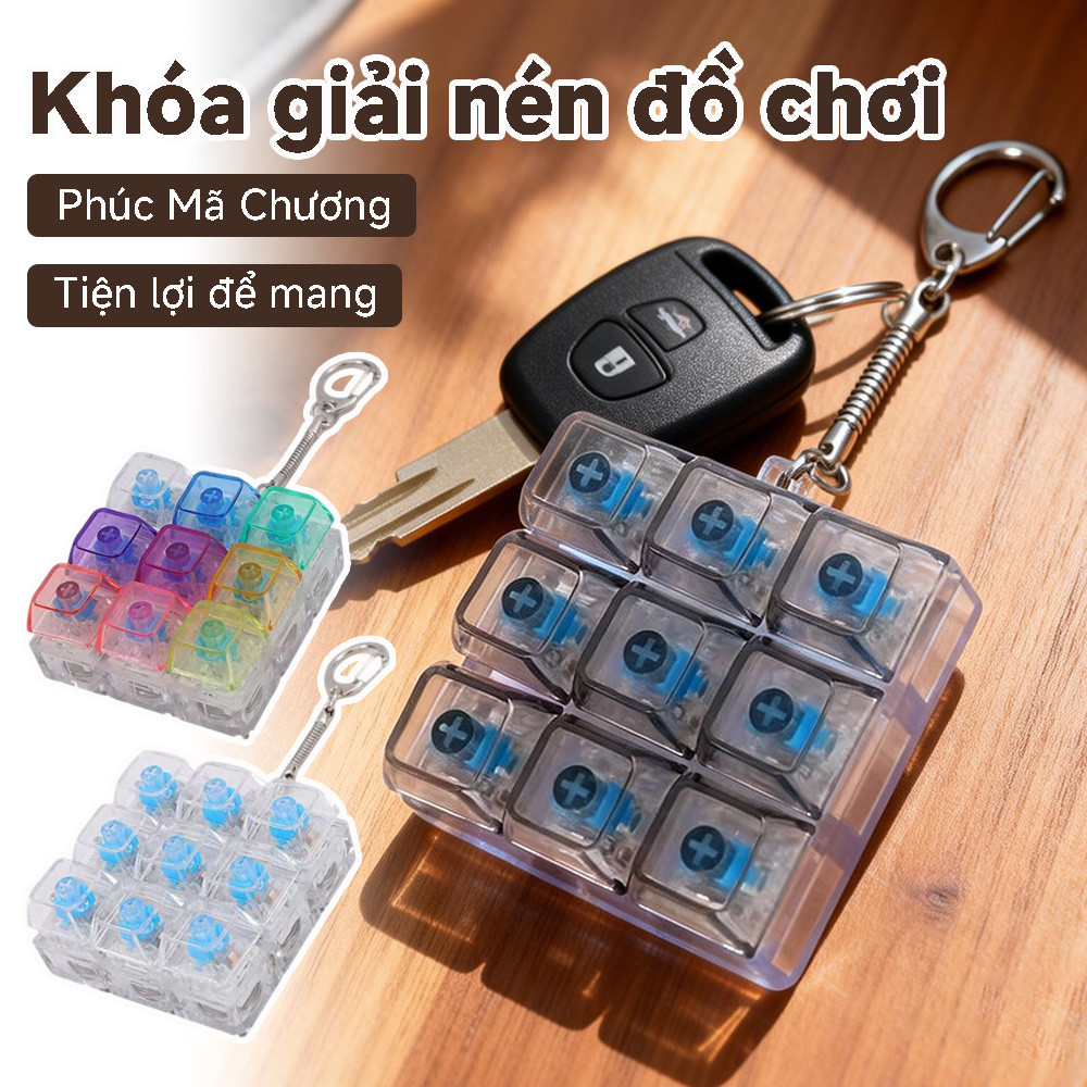 Bàn Phím Fidget, Bàn Phím Fidget, Móc Khóa Đa Năng Clicker Giải Nén Quà Tặng Cho Bé Trai Bé Gái Trong Khi