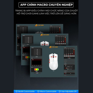 [Ship nhanh] Chuột Gaming Không Dây Bluetooth Attack Shark X11 Chip Khủng PAW3311 Pollingrate 1Khz - CooBeStore