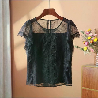Kích thước lớn áo sơ mi phong cách mới, chất liệu ren khâu và ice silk, form slim-fit tay ngắn, phù hợp mặc hàng ngày