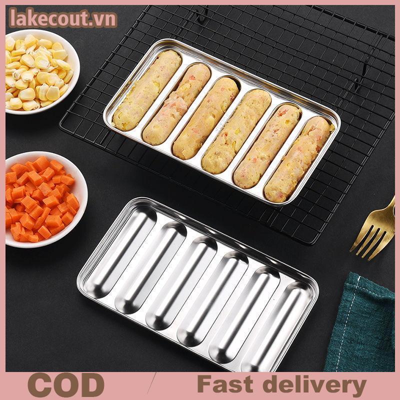 Lat 304 Thép Không Gỉ Xúc Xích Khuôn 6 Trong 1 Dụng Cụ Nhà Bếp Cho DIY Hot Dogs Handmade Ham Xúc Xích Làm Và Làm Lạnh Linh cẩu