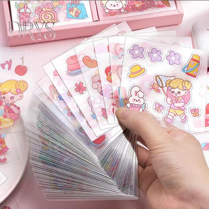 (TFT) 20 Chiếc Họa Tiết PET Hoạt Hình Thêu Sọc Dễ Thương DIY Sổ Tay Kawaii Stiers Trang Trí Văn Phòng Phẩm Tiếp Liệu MỚI