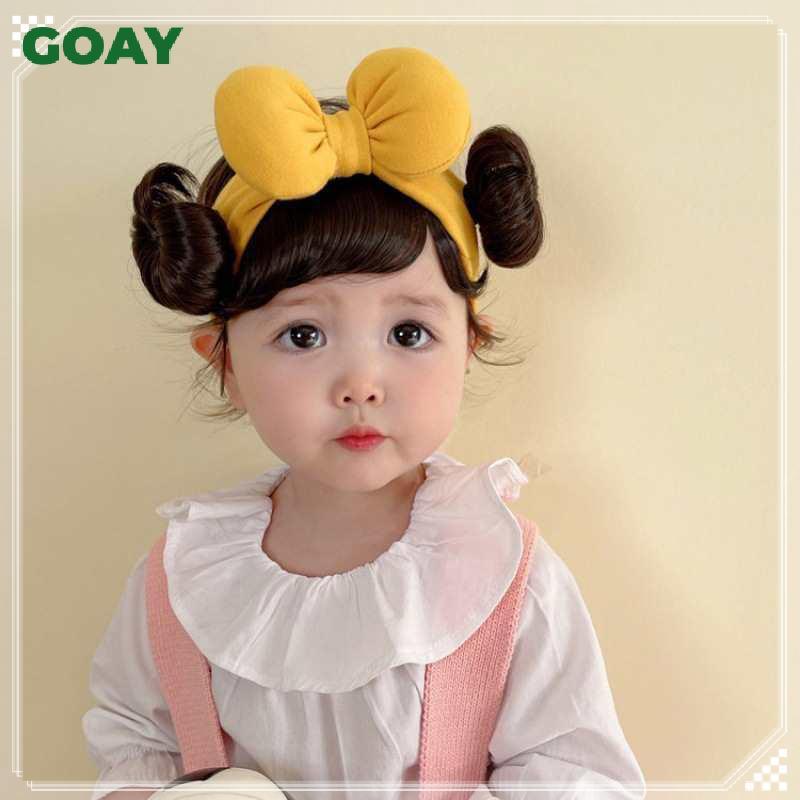 GOAY Thời Trang Dễ Thương Cho Bé Trẻ Em Tóc Giả Trẻ Em Bé Gái Nơ Tóc Giả Băng Đô Quấn Tóc Sơ Sinh Tập Đi Tóc Giả Mũ Tóc Giả Cosplay Mũ Đội Đầu VN