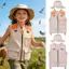 Kids Explorer Quần Áo Mũ Bộ Trang Phục Trẻ Em Cargo Safari Vest Cho Bé Trai Bé Gái Đi Bộ Đường Dài Câu Cá Cắm Trại Thăm Dò sonlekvn
