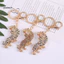 TAY Bền Móc Khóa Kim Cương Giả Móc Khóa Cung Hoàng Đạo Hổ Móc Khóa Mặt Dây Chuyền Với Lấp Lánh Thạch Anh Mạnh Mẽ Tôm Hùm Khóa Đa Năng Charm Móc Chìa Khóa – Dành Cho Đông Nam