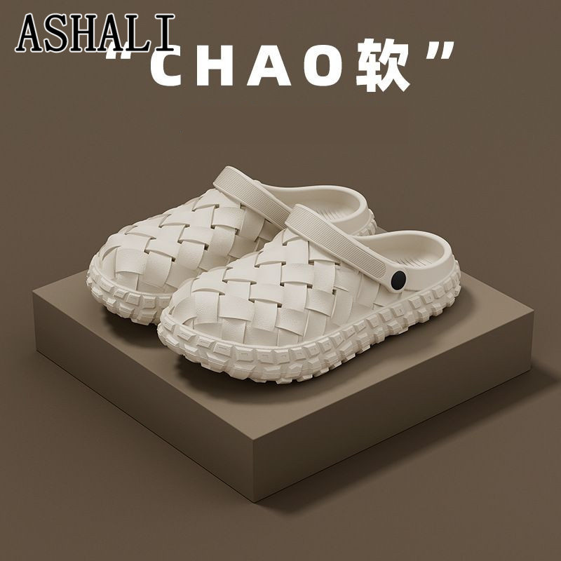 ASHALI Dép Lê bít mũi mẫu mới đế mềm cho nam dép đi biển thoải mái thoáng khí chống mài mòn chống trượt đôi thường ngày cho Nữ
