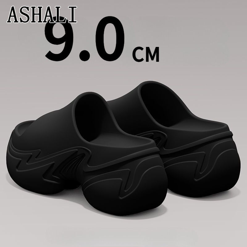 ASHALI Dép nữ ngoài trời tăng chiều cao đế dày mới mùa hè không trượt dép đi trong nhà