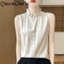Áo sơ mi nữ satin không tay - Đồng phục văn phòng tiện lợi