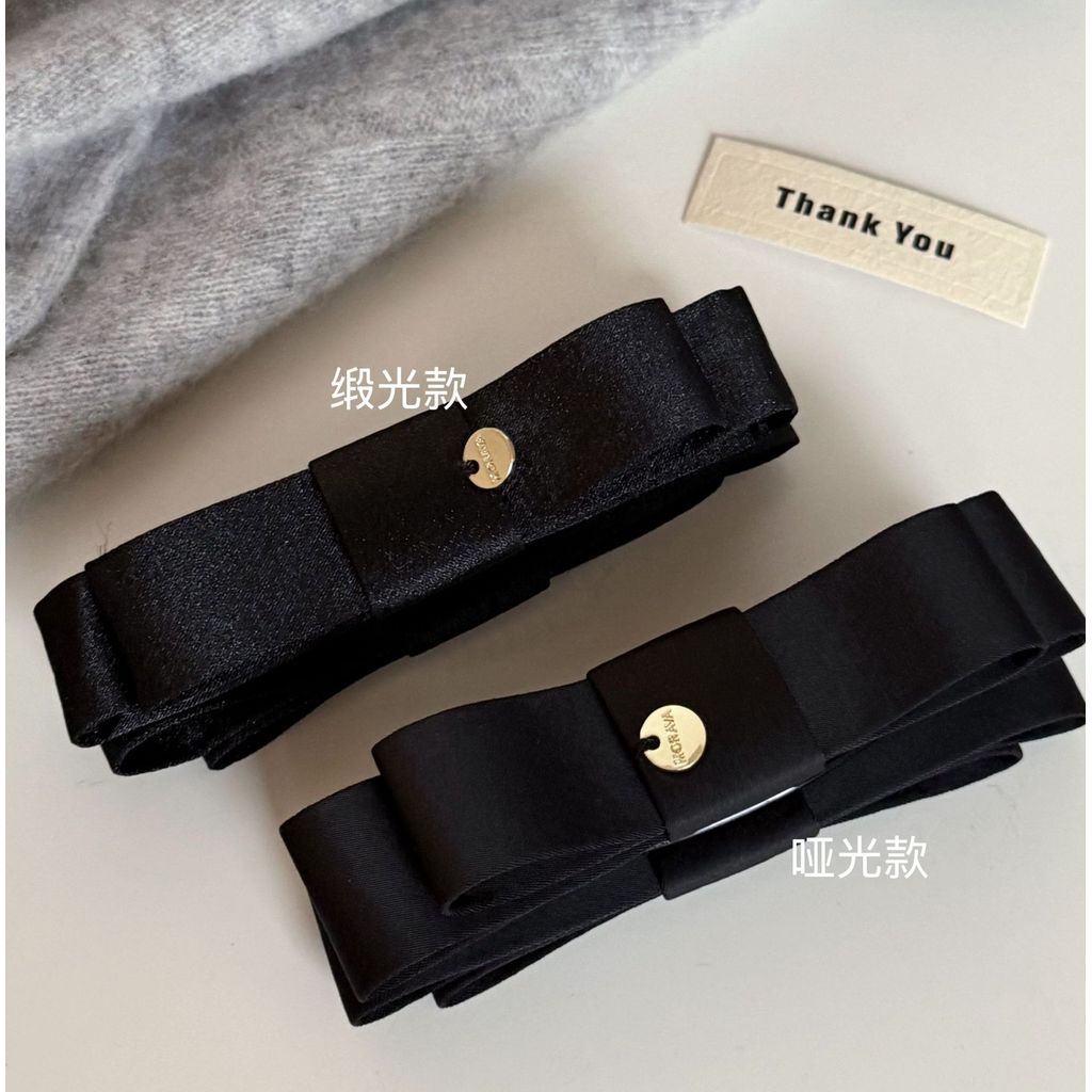 Kẹp chuối nơ đen thời trang dành cho nữ