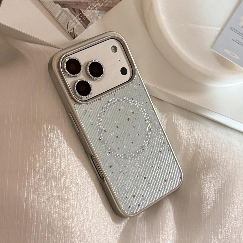 Ốp điện thoại Apple 17pm áp dụng đầy sao 15 giá đỡ từ tính iphone16pro Gilt 14 Xanh tươi XGYM