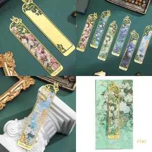Ở lại Dấu trang kim loại rỗng Dấu trang kim loại cổ điển Dấu trang trang sách Chia trang đánh dấu trang