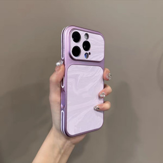 Ốp điện thoại cửa sổ lớn họa tiết núi tuyết sang trọng cho iPhone17 16 15 14 13 Pro Max bảo vệ chống sốc cho máy ảnh và bảo vệ vỏ sau cứng khỏi rơi.