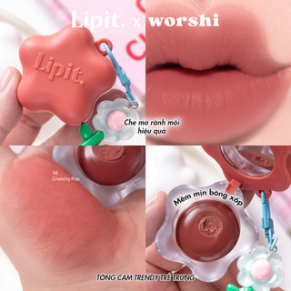 Son Kem Bùn Và Má Hồng 3in1 LIP IT X WORSHI CLOUDY LIP & CHEEK BARE MOUSSE 4.5G